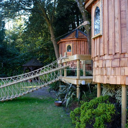 Treehouse with turrets, mezzanines and outside decks - Garden Playhouses