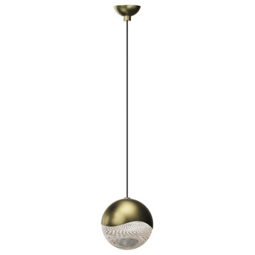 Grapes LED Pendant With Micro-Dome, Brass, Large