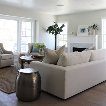 Coastal Space in Westchester with Linen Sofa