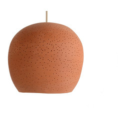 Lightexture - Claylight 10" Symmetrical Pendant, Terracotta - Pendant Lighting
