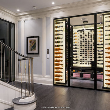 Glass Enclosed Elegant Wine Cellar By Papro Consulting