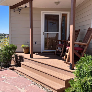 Southwestern Front Porch Built With Premium Composite Decking