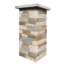 C141-BRIGHTON STONE COLUMN WRAP (CAPS SOLD SEPARATELY) - Wall Panels