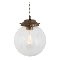 VIRGINIA CLEAR GLOBE PENDANT LIGHT 20CM - Pendant Lighting