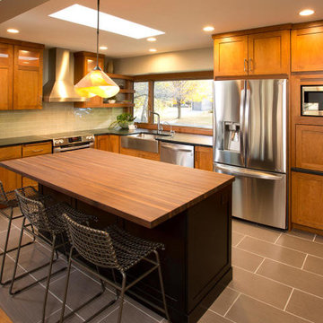 River Falls, WI Cherry Wood Kitchen