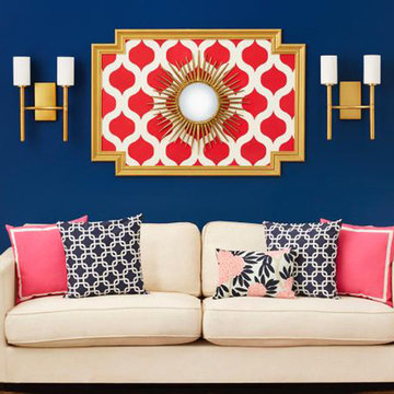 Cascade Stenciled Wall Accent