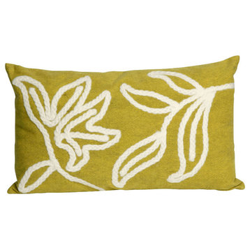 Visions I Windsor Pillow, Lime, 12"x20"