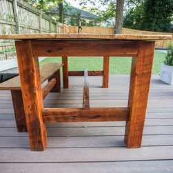 Custom Reclaimed Wood Outdoor Table - Furniture
