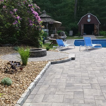 Hingham patio and landscape