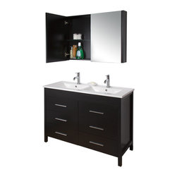 VIGO Maxine Espresso Double Sink Bathroom Vanity - Bathroom Vanities And Sink Consoles