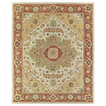 Solomon Collection Gold 2' x 3' Rectangle Indoor Throw Rug