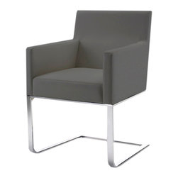Autumn Medium Back Dining Armchair | Grey - Dining Chairs