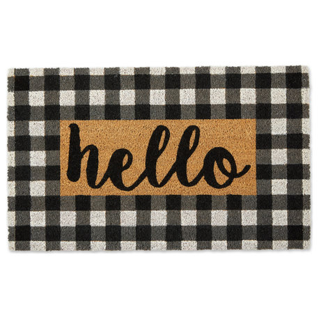 DII Checkers Hello Doormat