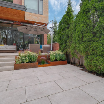 Patio and Stone Steps Using Porcea Coast