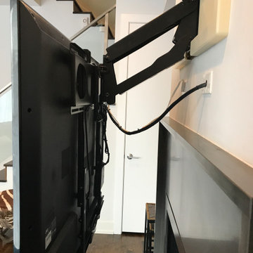 TV installation on to a Mantel Mount￼