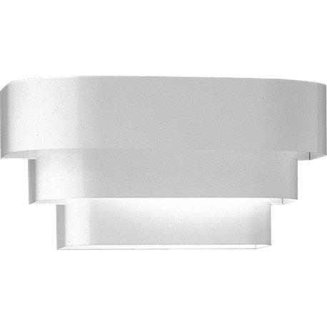 Louvered Sconce 7" One-Light White Modern Wall Light (P7103-30)