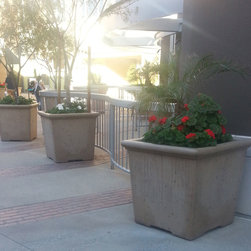 Concrete Classic Square Planter - Outdoor Pots And Planters