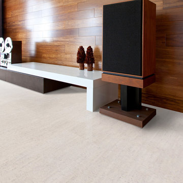 Home Theatre echo absorbing noise reducing flooring - cork