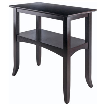 Winsome Camden Transitional Solid Wood Flared Leg Console Table in Coffee