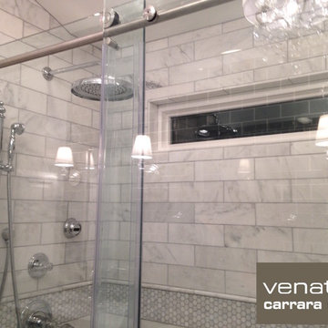 Carrara Venato 4x12" Honed Marble Tile