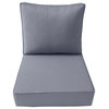 |COVER ONLY| Outdoor Piped Trim Medium Deep Seat Backrest Pillow Slipcover AD001