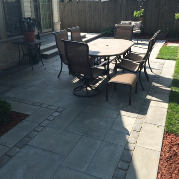Duck Grey Patio with Cobblestone Accent