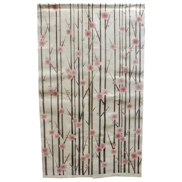 Vertical Cherry Blossom Linen Noren Curtain