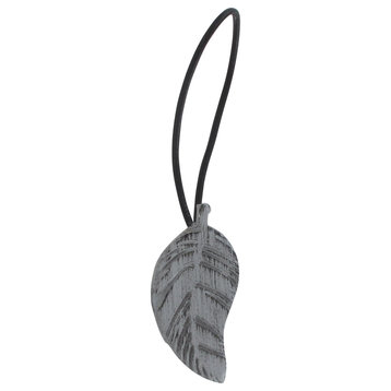 Wooden Leave Tieback With Magnet Sonora Small Gray