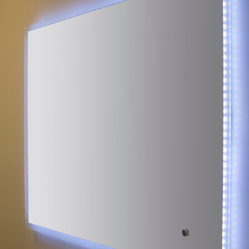 One touch LED mirror. White light.