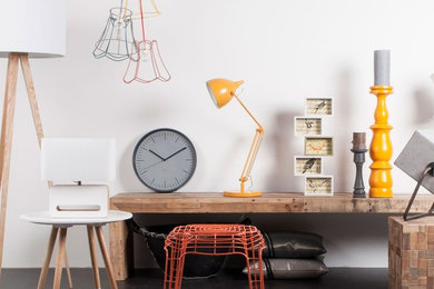 Cette image montre un salon bohème.