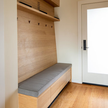 minimalist modern baths in a traditional  sf residence