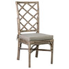 East at Main Eve Diamond Grey Wash Rattan Dining Chair (Set of 2)