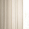 Solid FauxLinen Sheer Curtain, Single Panel, Cotton Seed, 50"x120"