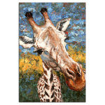 DDCG - "Gentle Giraffe" Canvas Wall Art, 24"x36" - The Gentle Giraffe 24x36 Canvas Wall Art brings your walls alive with his adorable personality. This piece comes on premium gallery wrapped canvas with durable constructuion and finished backing, making it easy simple and easy to hang in your home. The beautiful quality and  colorful design make this piece unforgettable.