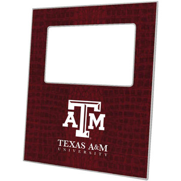 F3902, Texas A&M University Picture Frame Stacked Burgundy Crock