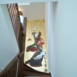 Gold Leaf Geisha Mural - Artwork