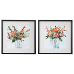 Uttermost - Uttermost Fresh Flowers Watercolor Prints, Set of 2 - Uttermost Fresh Flowers Watercolor Prints, S/2Uttermost's Art Combines Premium Quality Materials With Unique High-style Design.