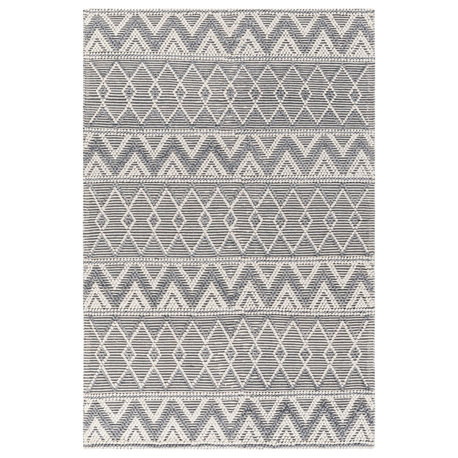 Daffodil DFF-2305 Gray/Cream Hand Woven 2'6" x 8' Rug