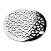 3.25 Inch Round Shower Drain Cover, Geometric No 1 design by Designer Drains, Polished Stainless Steel, 3.25"