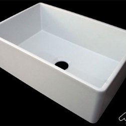 Alfi 30" Smooth Fireclay Farm Sink 19-3/4'' L x 29-7/8'' W x 10'' D - AB510 - Kitchen Sinks