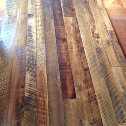 Close Up of Reclaimed Mixed Hardwood Flooring Grain and Color - Hardwood Flooring