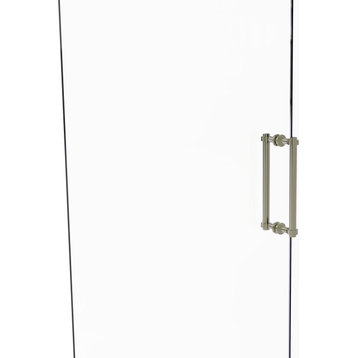 Contemporary 12" Back to Back Shower Door Pull, Polished Nickel