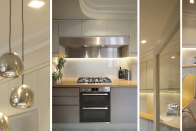 This is an example of a contemporary galley kitchen.