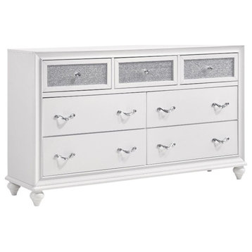 Coaster Barzini 7-drawer Contemporary Wood Dresser in White Finish