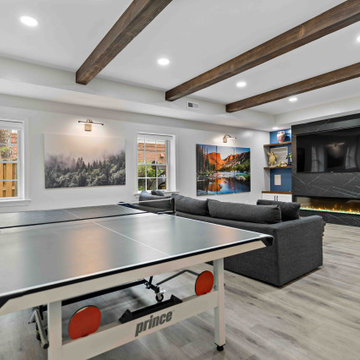 Pristine McLean Kitchen & Basement Remodel Offers Functionality for Large Family