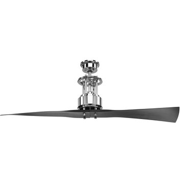 Spafford 56" Indoor Ceiling Fan, Polished Chrome