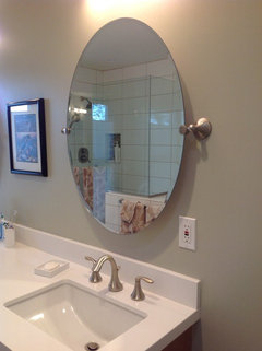 bathroom mirror with electrical outlet