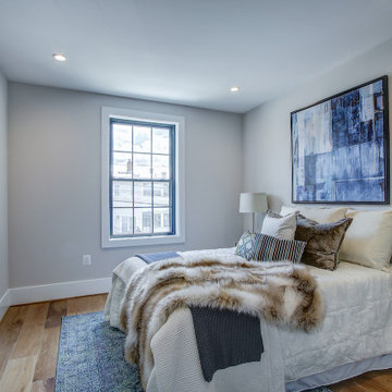 Basement remodeled with bedroom space and extra closet space, DC