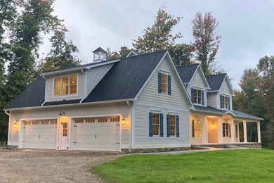 Transitional exterior home idea in Cleveland