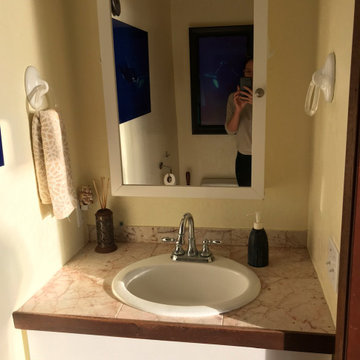 Beach house powder room